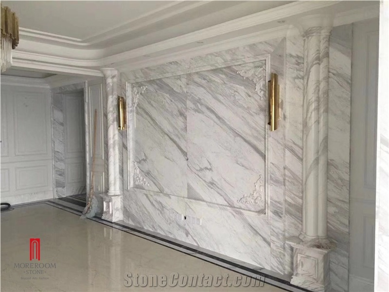 Volakas White Marble Column Wall Decor