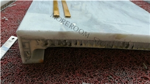 White Marble Aluminum Composite Stair Panel