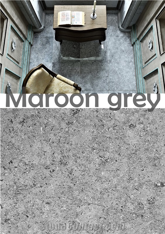 Maroon Grey Marble Slabs & Tiles, Egypt Grey Marble