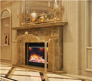 Brown Marble Fireplace China