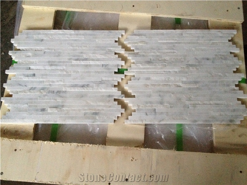 Eastern White Marble Wall Mosaic Chipped Laminated