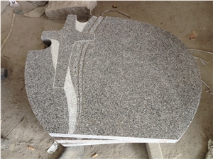 G623 Granite Slant Grave Stone Book Shape