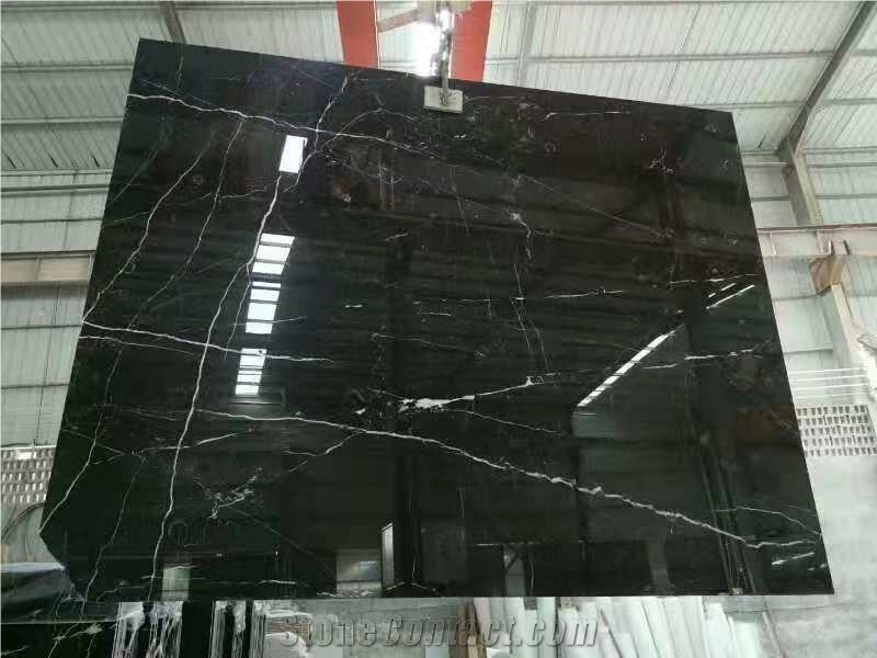 Noir Chihigue Marble Slabs Wall Tiles Pattern