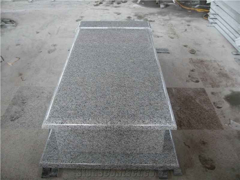 Pearl Flower Granite Poland Tombstone Wave