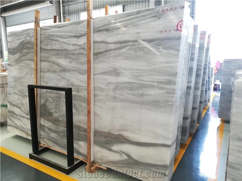 Rain Clouds White Marble Slabs Tiles China Grey