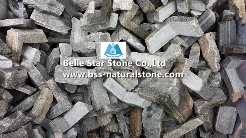 Grey Quartzite Loose Ledge Stone Veneer & L Corner