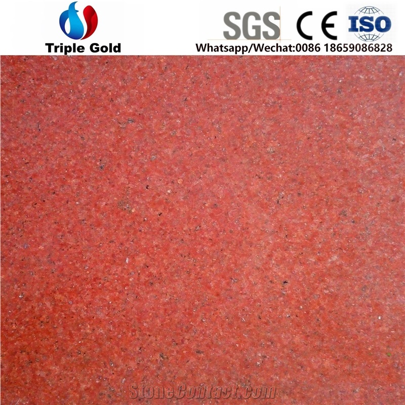 Colour Dyed Taiwan Red Granite Floor Tiles Slabs