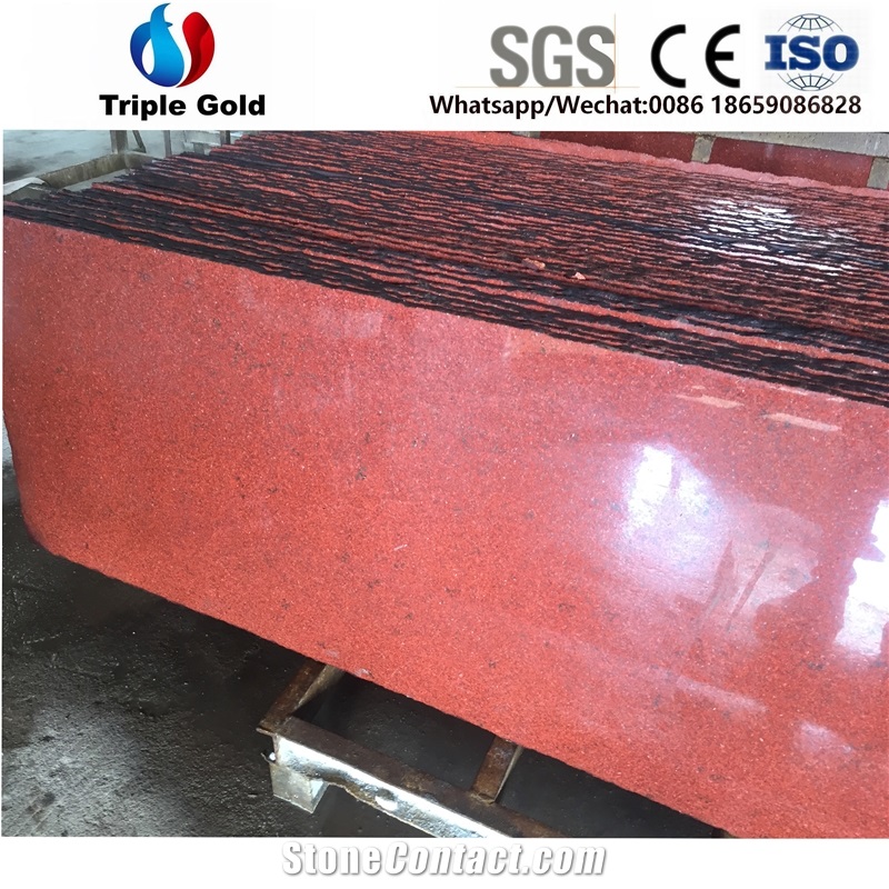 Dyed Colour Taiwan Red Granite Floor Slabs Tiles