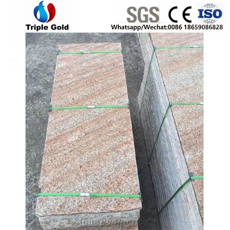 G682 Rust Granite Flamed Granite Floor Tiles Slabs