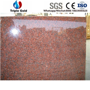Indian Red Granite Slab for Kitchen Countertops Worktops