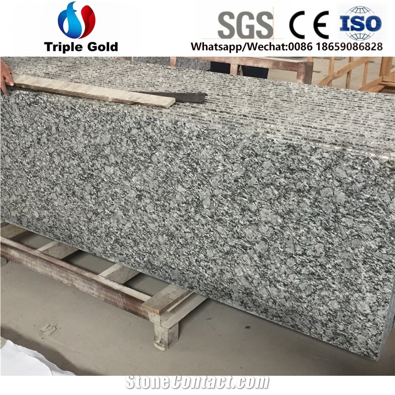 Spray White Sea Wave Granite Floor Wall Tiles Slab