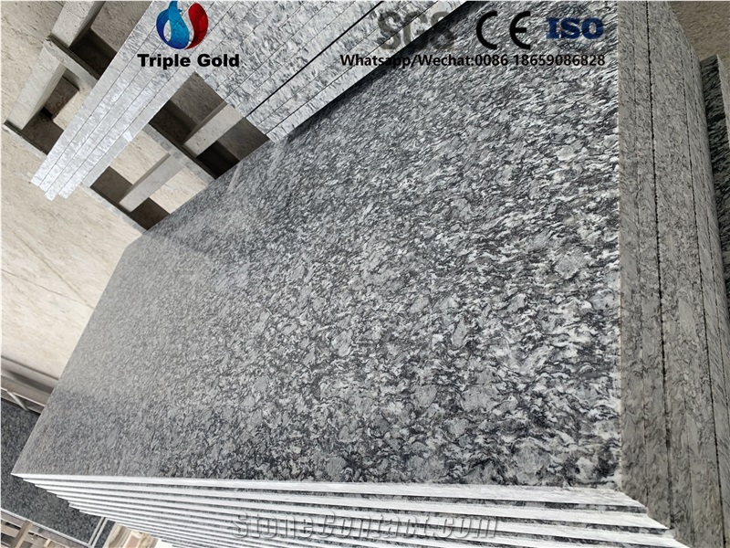 Spray White Sea Wave Granite Flooring Tiles Slabs