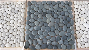 Black Pebble Mosaic Stone Black Natural Pebble