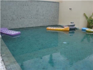 Green Sukabumi Stone Swimming Pool Mosaic