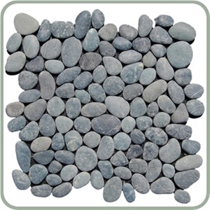 Grey Pebble Mosaic, Grey Natural Pebble Stone