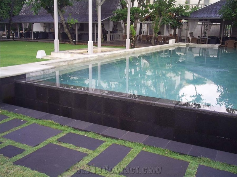 Indonesia Black Basalt Tiles Lava Stone Tiles