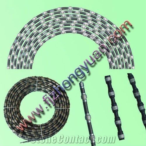 Diamond Wire Saw with Spring for Block Cutting