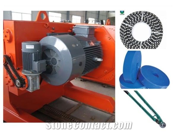 Diamond Wire Saw with Spring for Block Cutting