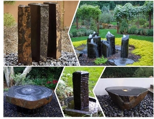 Basalt Water Feature for Garden Decoration