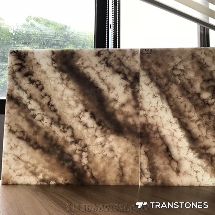 Acrylic Solid Surface Translucent Faux Alabaster