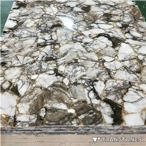 Artificial Stone Crystal Marble Golden Vein Slab