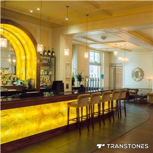 Backlit Resin Alabaster Interior Decors Countertop