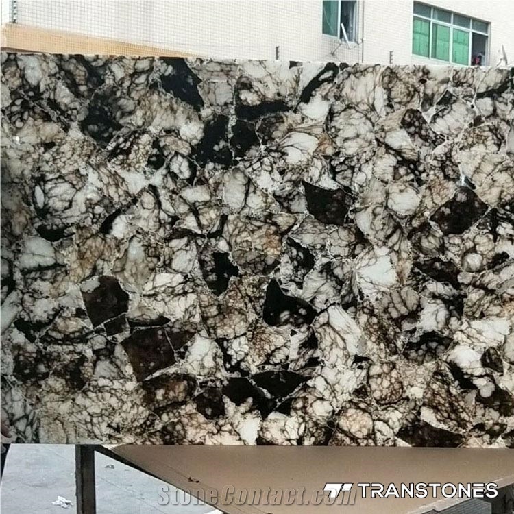 China Polished Finishes Translucent Marble Stone