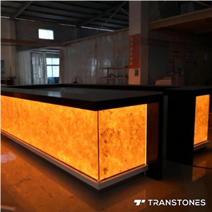 Commercial Counter Afterglow Transom Backlit Stone