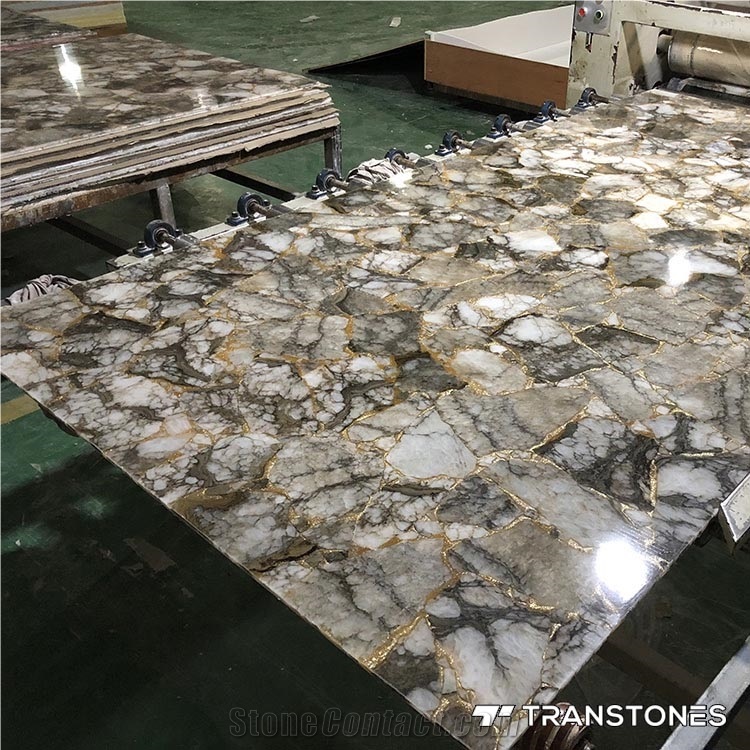 Crystallized Alabaster Stone Tiles for Wall Panel