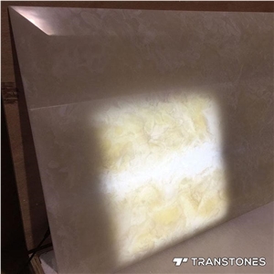 Customized Size Yellow Onyx Backlit Stone Slab