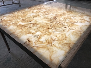 Faux Alabaster Countertop Solid Surface Sheet for Wall