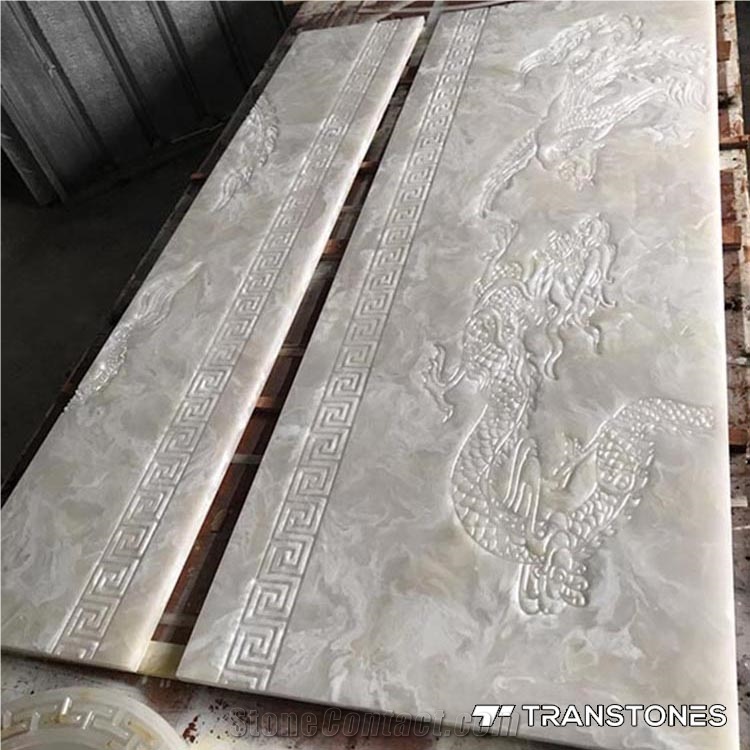 Faux Marble Stone Chinese Carving Design