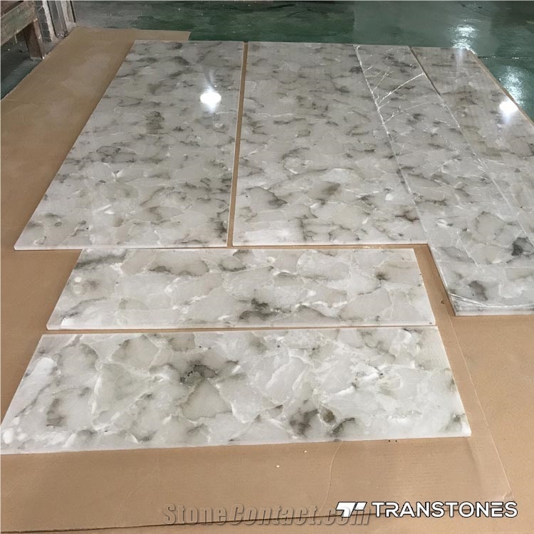 Grey Translucent Alabaster Resin Panel for Wall