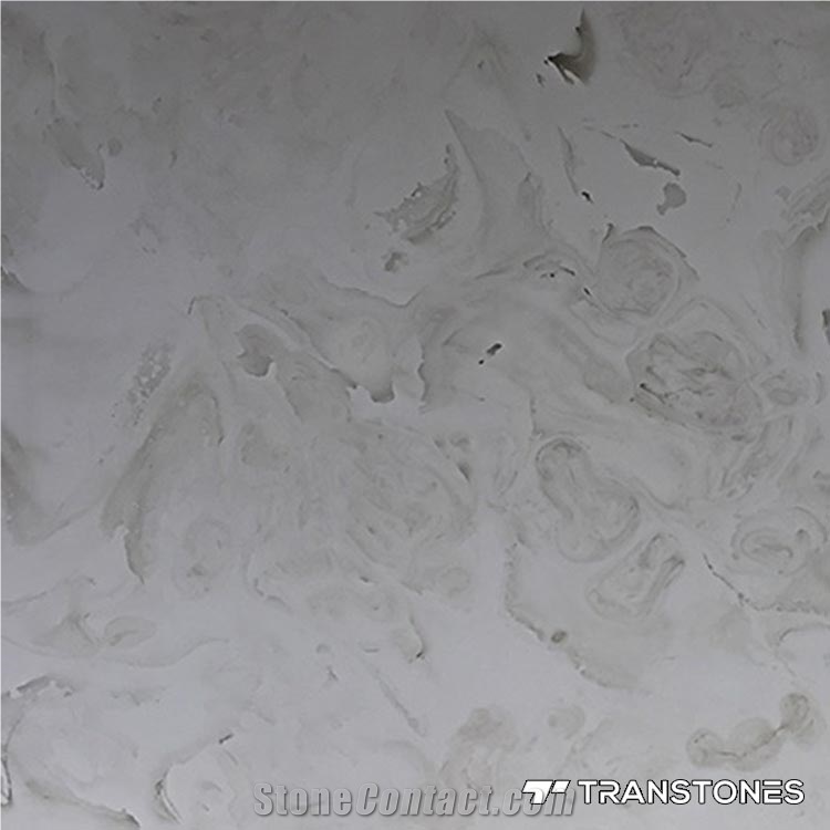 Grey Transparent Polished Artificial Alabaster