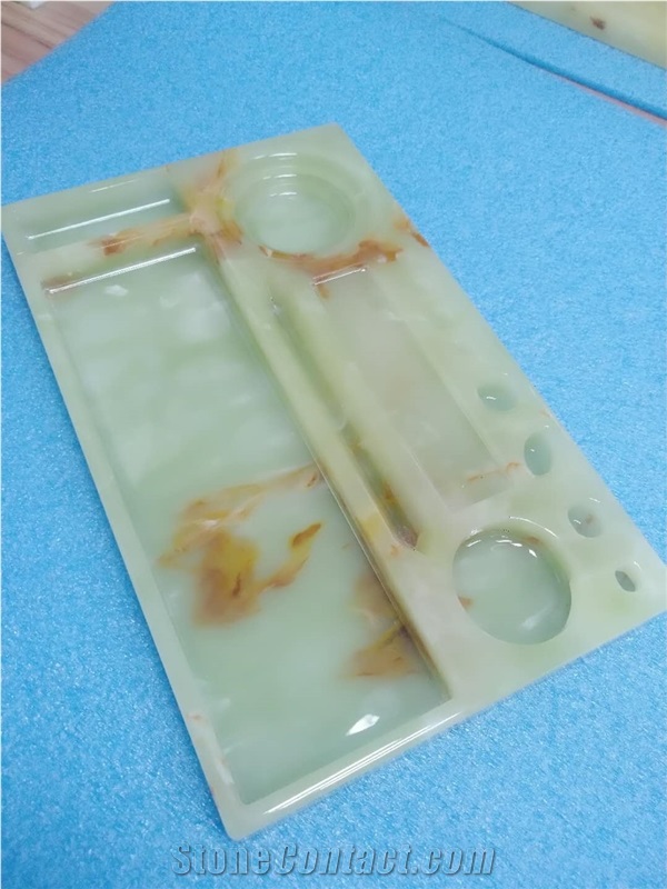 Interior Home Decors Translucent Carved Tray