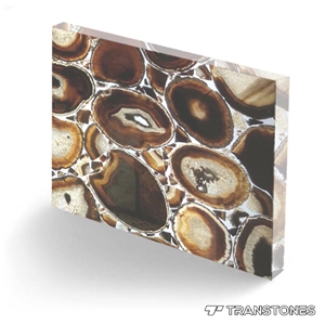 Natural Translucent Agate Slab for Wall Decor