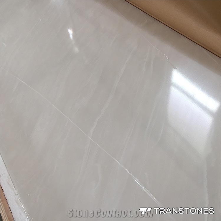 Polished Artificial Alabaster Customized Design for Home Decor Panels