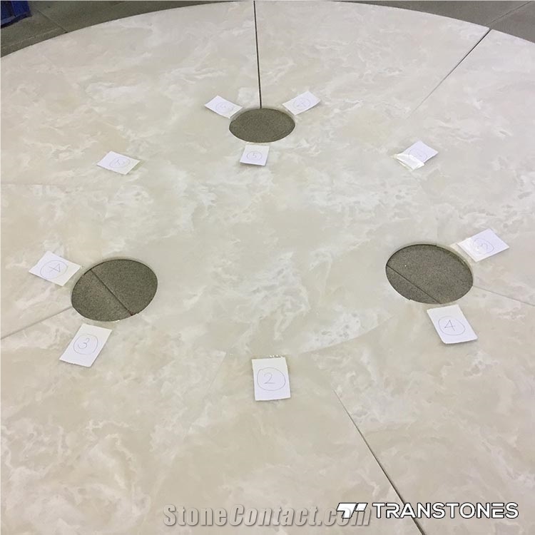 Polished Translucent Artificial Marble Stone Slab