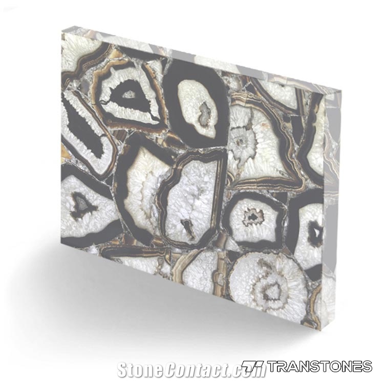 Semiprecious Natural Agate Stone Backlit Design