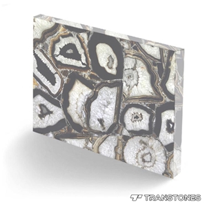 Semiprecious Natural Agate Stone Backlit Design