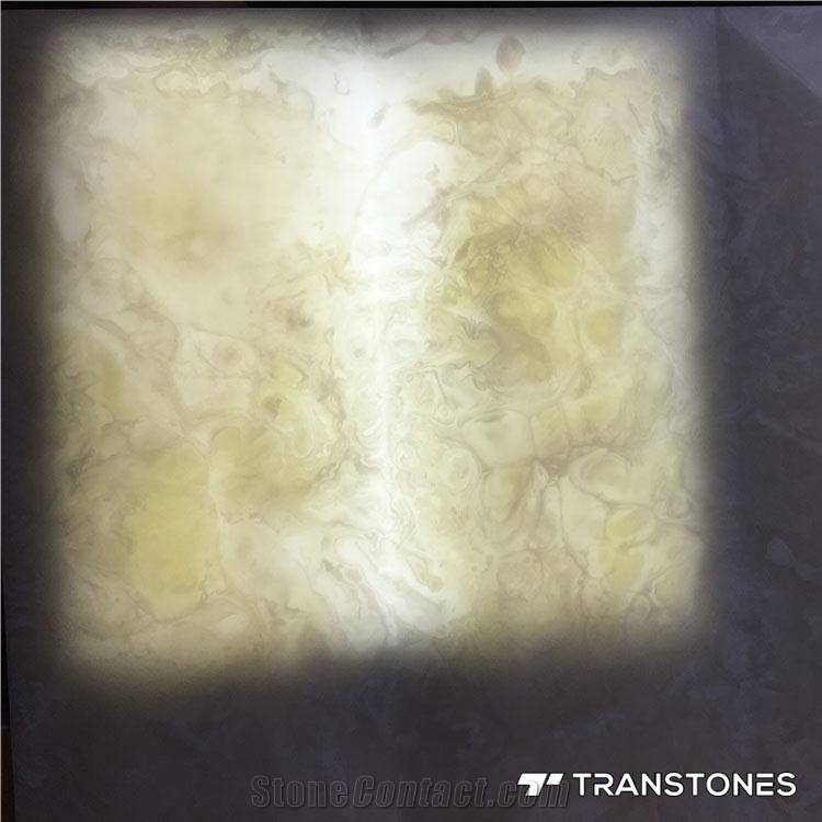 Translucent Backlit Yellow Onyx Slab