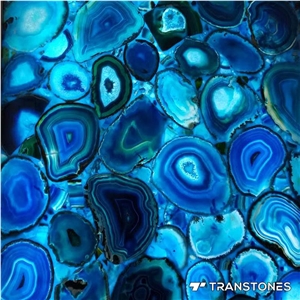Translucent Decorative Blue Agate Slabs for Table Top