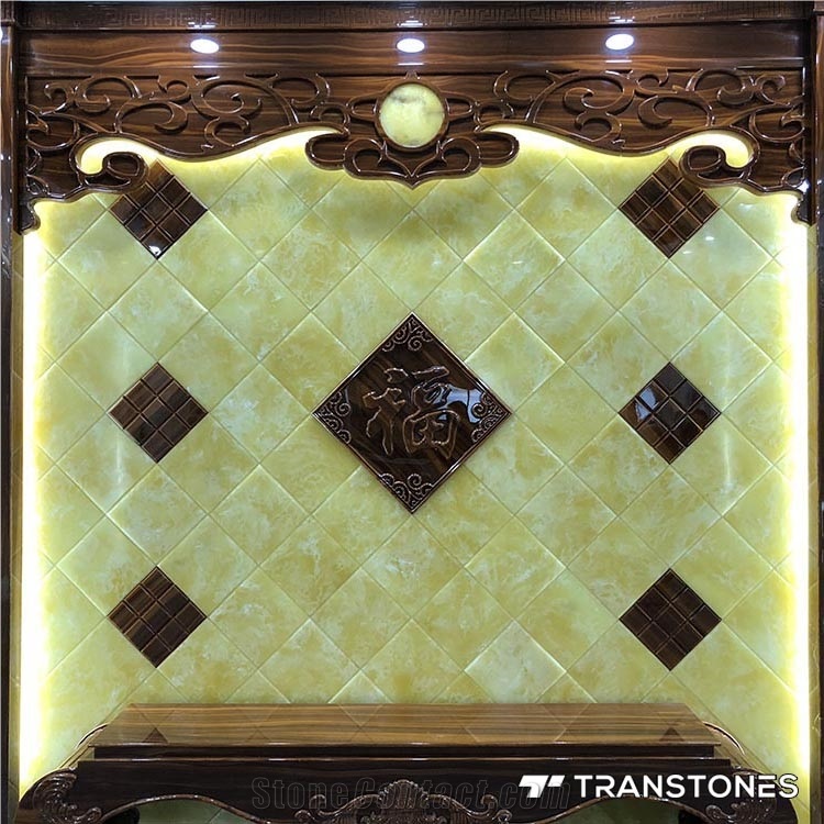 Translucent Faux Alabaster Tile for Walling