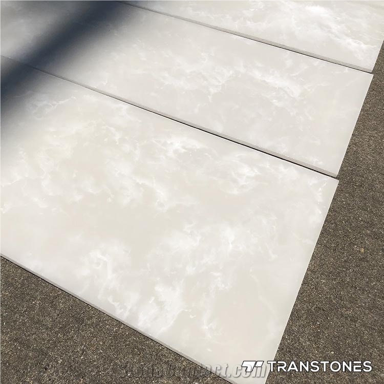 Translucent Resin Faux Alabaster Tile for Home Decors