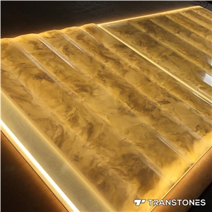 Translucent Resin Panel Faux Marble Slab