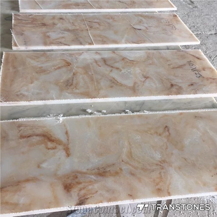 Translucent Resin Stone Cut to Size Faux Marble