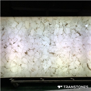 Translucent Stone Faux Alabaster Crystal Slab