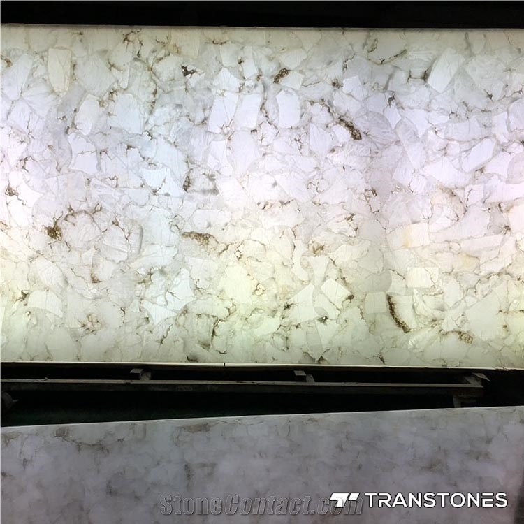 Translucent Stone Faux Alabaster Crystal Slab