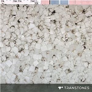 Transparent Crystallized Marble Stone Onyx Slab