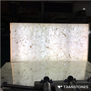 Transparent Crystallized Marble Stone Onyx Slab